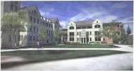 Saint Joseph Hall Renderings - Building from East - Groundbreaking March 6, 2015