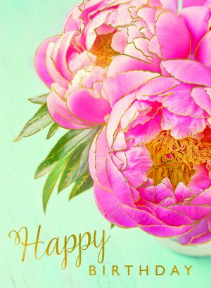 Happy Birthday : Pink Flower
